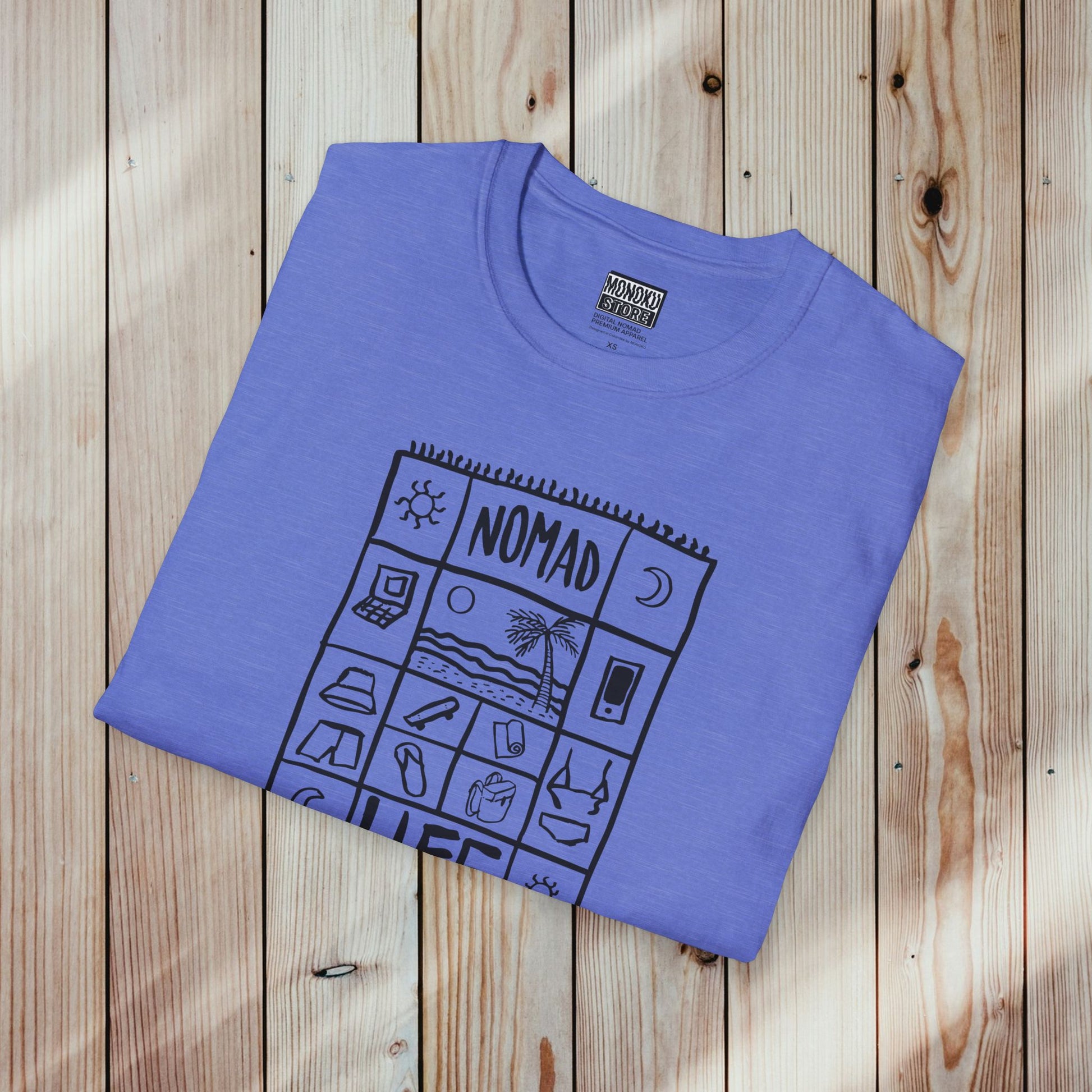 Nomad Life T-Shirt - Digital Nomad Gift, Adventure Tee for Travelers & Remote Workers - Monoku Store