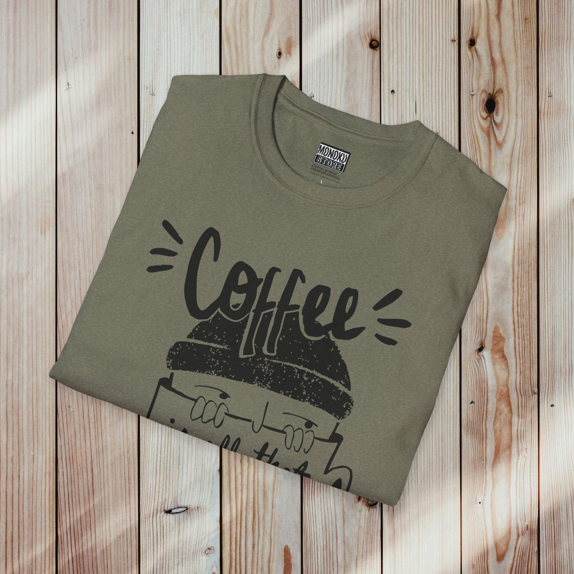 Coffee Vibes T-shirt - Gift for Digital Nomads, Creatives & Developers | Work-From-Anywhere Shirt - Monoku Store
