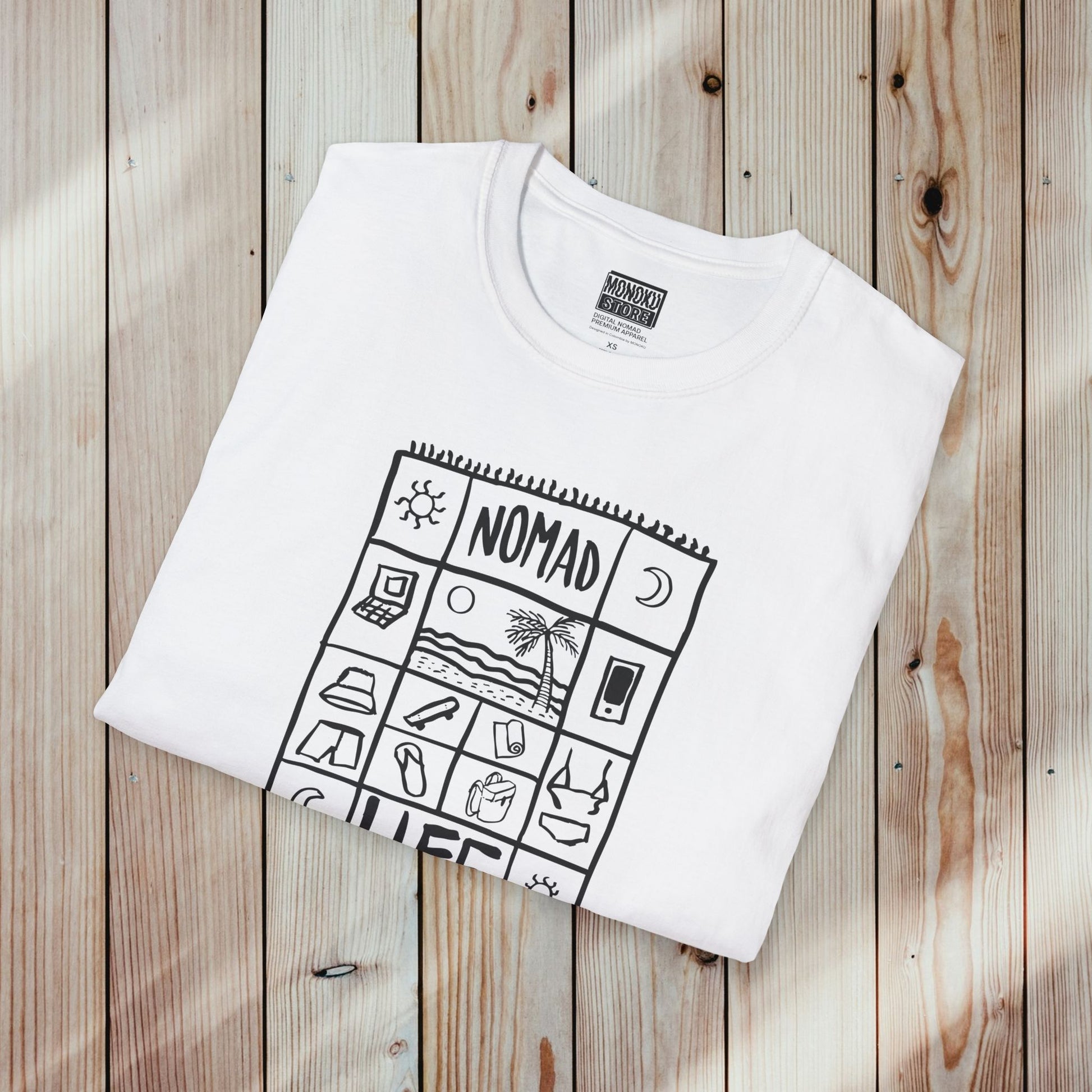 Nomad Life T-Shirt - Digital Nomad Gift, Adventure Tee for Travelers & Remote Workers - Monoku Store
