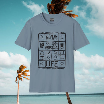 Nomad Life T-Shirt - Digital Nomad Gift, Adventure Tee for Travelers & Remote Workers - Monoku Store