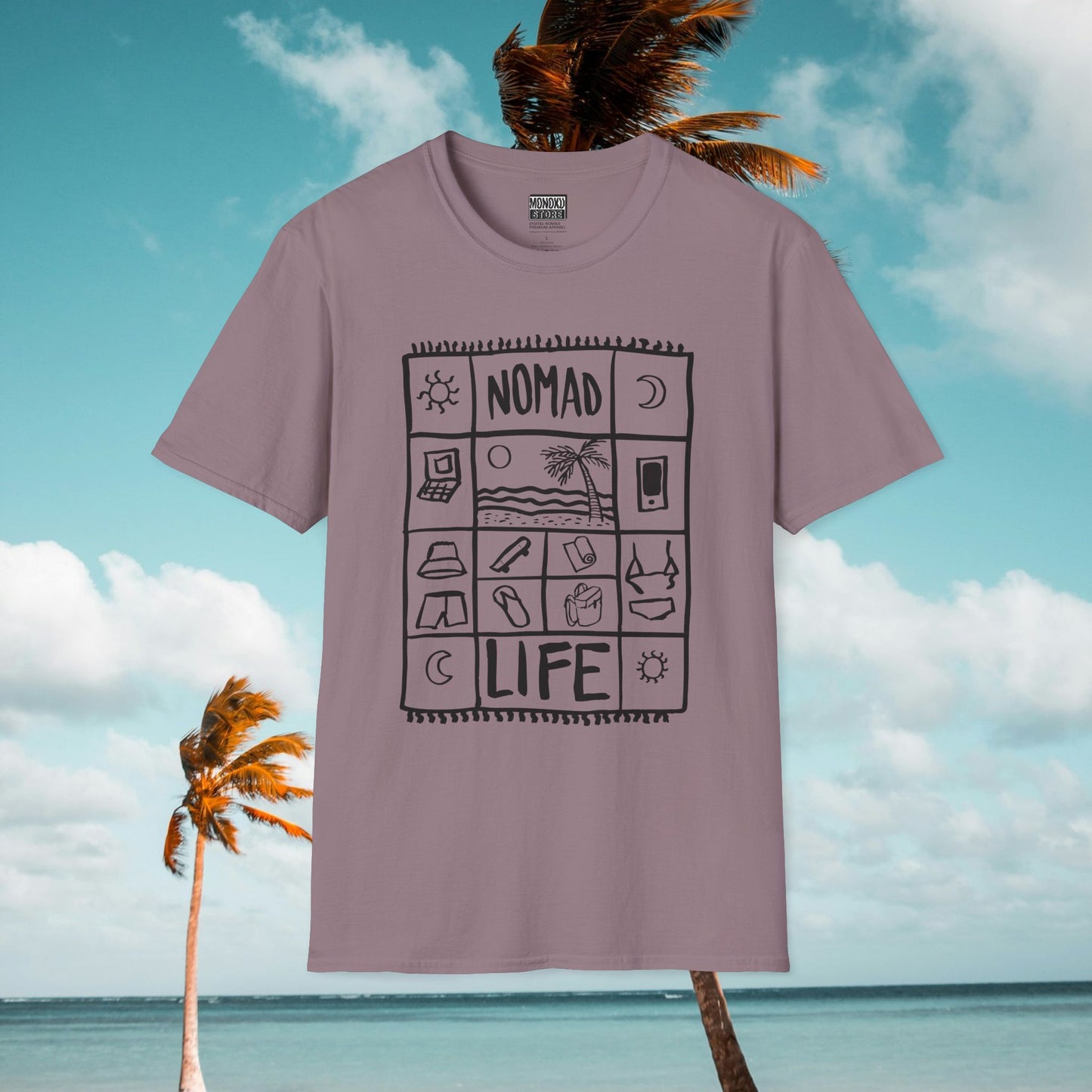 Nomad Life T-Shirt - Digital Nomad Gift, Adventure Tee for Travelers & Remote Workers - Monoku Store