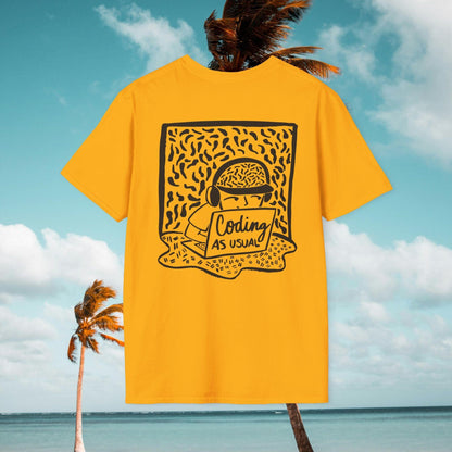 Coding As Usual T-shirt - Gift for Coders, Developers & Digital Nomads - Monoku Store