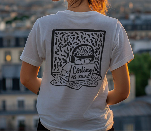 Coding As Usual T-shirt - Gift for Coders, Developers & Digital Nomads - Monoku Store