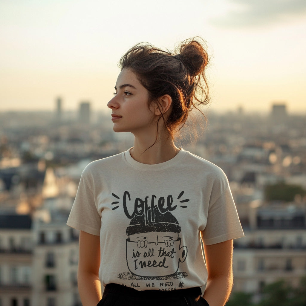 Coffee Vibes T-shirt - Gift for Digital Nomads, Creatives & Developers | Work-From-Anywhere Shirt