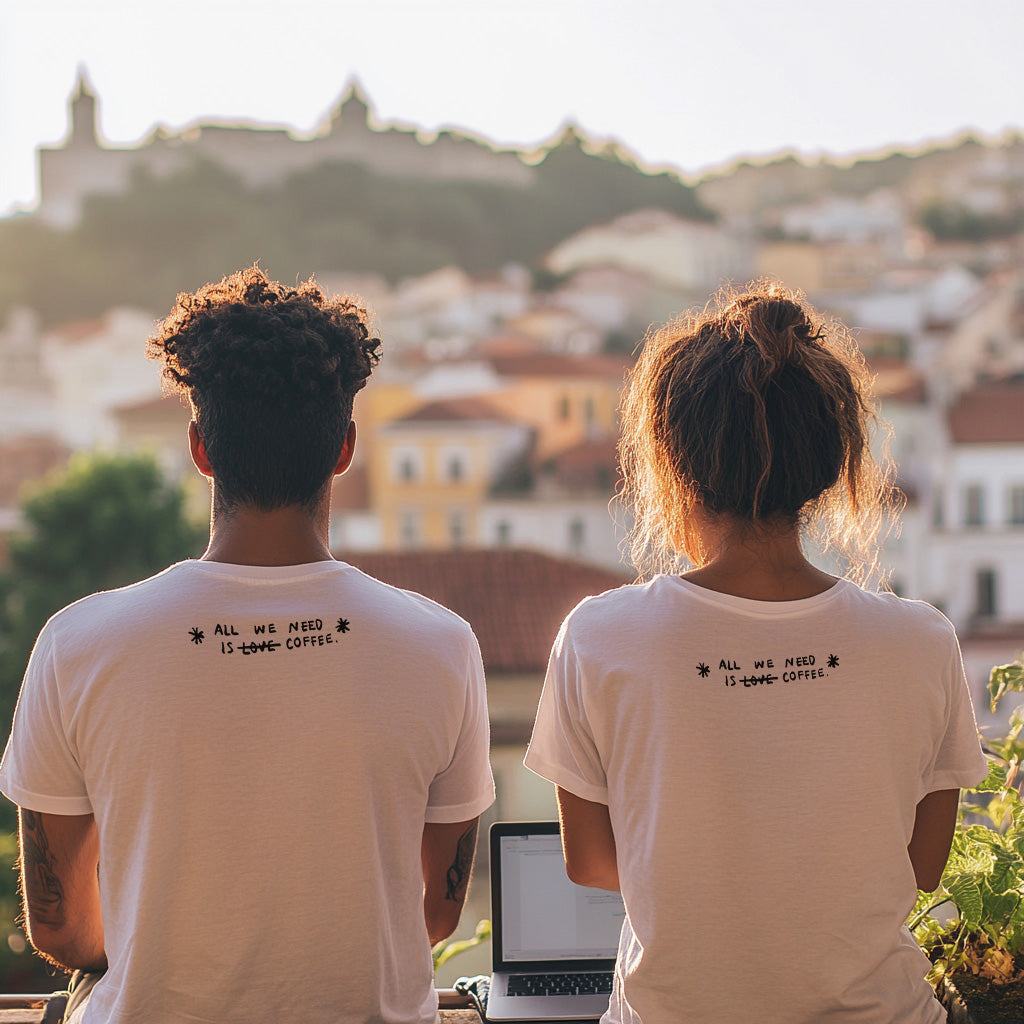 Coffee Vibes T-shirt - Gift for Digital Nomads, Creatives & Developers | Work-From-Anywhere Shirt