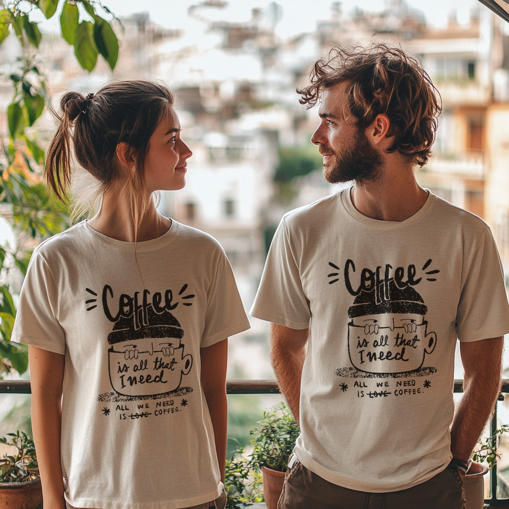Coffee Vibes T-shirt - Gift for Digital Nomads, Creatives & Developers | Work-From-Anywhere Shirt