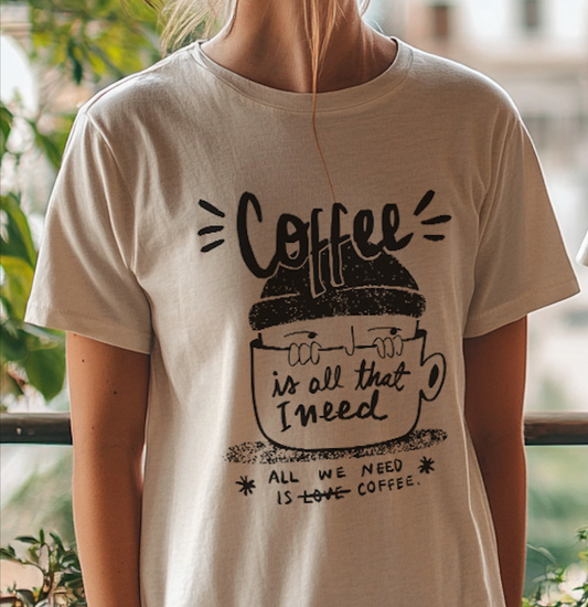 Coffee Vibes T-shirt - Gift for Digital Nomads, Creatives & Developers | Work-From-Anywhere Shirt