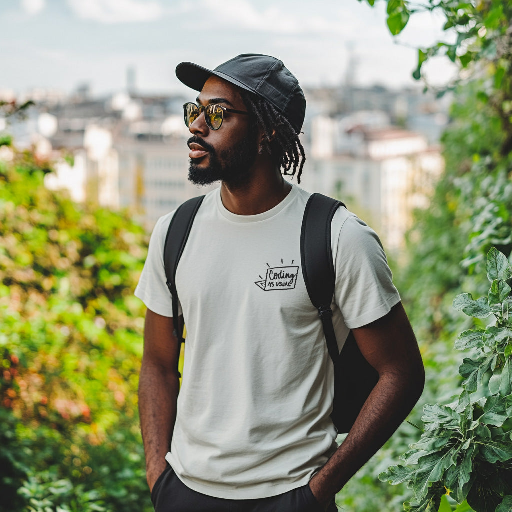 Coding As Usual T-shirt - Gift for Coders, Developers & Digital Nomads - Monoku Store